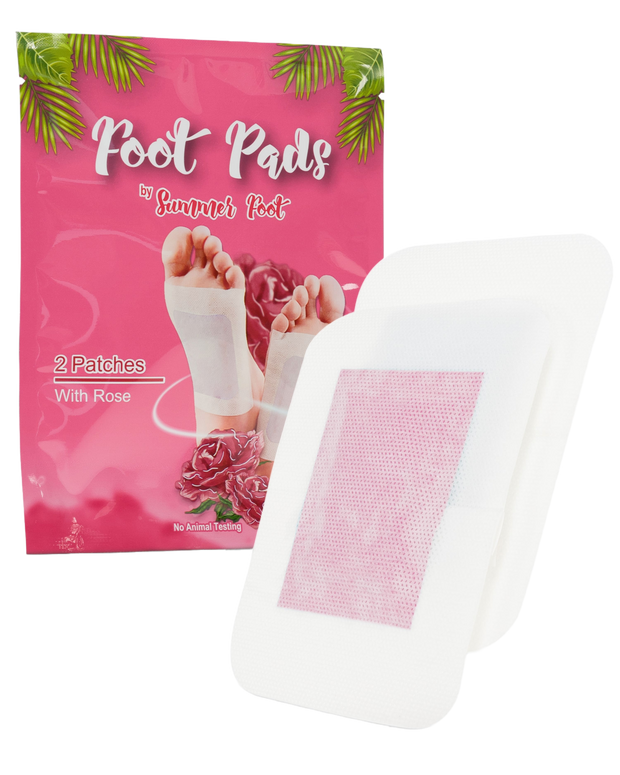 Foot pads with rose oil (2 pieces)